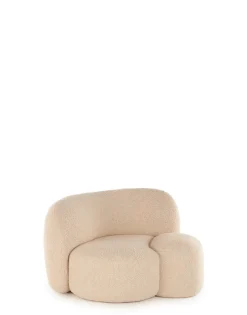 Best Kartell Aaland armchair tissu bouclé new stretch CREME