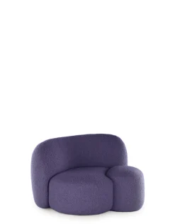 Sale Kartell Aaland armchair tissu bouclé new stretch INDIGO