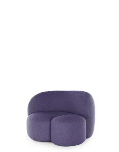 Sale Kartell Aaland armchair tissu bouclé new stretch INDIGO
