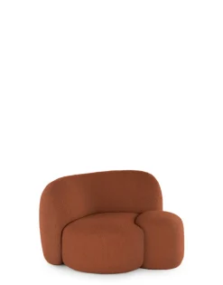 Kartell Aaland armchair tissu gorgone ROUILLE