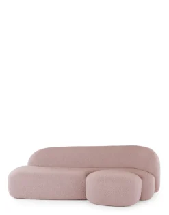 New Kartell Aaland canapé tissu bouclé new stretch ROSE