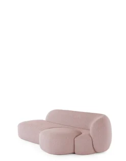 New Kartell Aaland canapé tissu bouclé new stretch ROSE