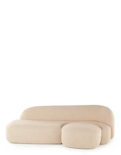 Discount Kartell Aaland canapé tissu bouclé new stretch CREME