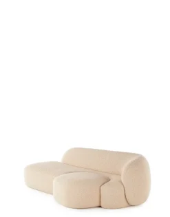 Discount Kartell Aaland canapé tissu bouclé new stretch CREME