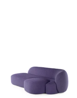 Discount Kartell Aaland canapé tissu bouclé new stretch INDIGO