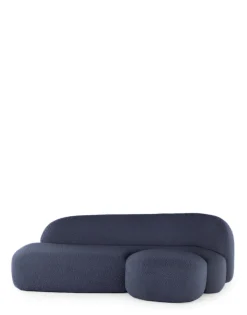 Kartell Aaland canapé tissu bouclé new stretch BLEU