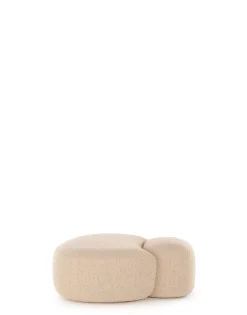 Sale Kartell Aaland pouf tissu bouclé new stretch CREME