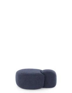 Kartell Aaland pouf tissu bouclé new stretch BLEU