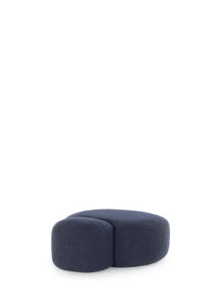 Kartell Aaland pouf tissu bouclé new stretch BLEU