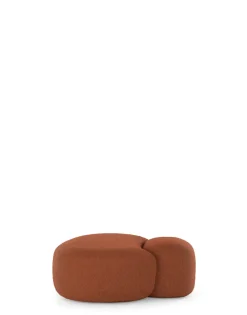 Outlet Kartell Aaland pouf tissu gorgone ROUILLE