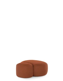 Outlet Kartell Aaland pouf tissu gorgone ROUILLE