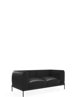 Sale Kartell Asia leather deux places canapé NOIR