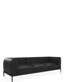 Hot Kartell Asia leather trois places canapé NOIR