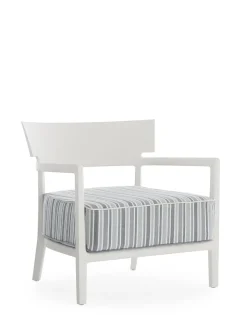 New Kartell Cara mat outdoor BLANC/RAYURES VERTES