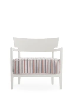 Clearance Kartell Cara mat outdoor BLANC/RAYURES BRIQUE