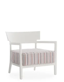 Clearance Kartell Cara mat outdoor BLANC/RAYURES BRIQUE