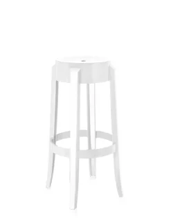 Kartell Charles ghost 75 cm (2 tabourets) BLANC