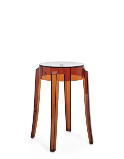 Kartell Charles ghost 46 cm (2 tabourets) AMBRE
