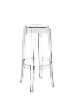 New Kartell Charles ghost 75 cm (2 tabourets) CRISTAL