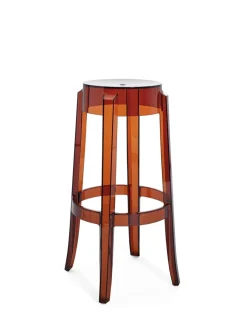 Best Kartell Charles ghost 75 cm (2 tabourets) AMBRE