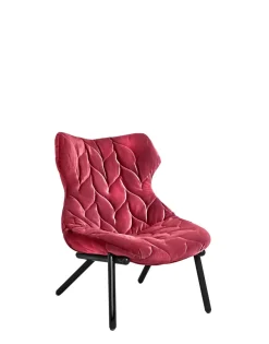 Best Kartell Foliage armchair velvet CARDINAL ROUGE VELOURS