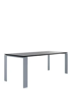 Kartell Four rectangular ALUMINIUM/NOIR