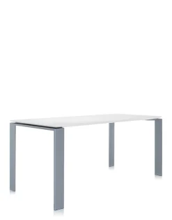 Online Kartell Four rectangular ALUMINIUM/BLANC