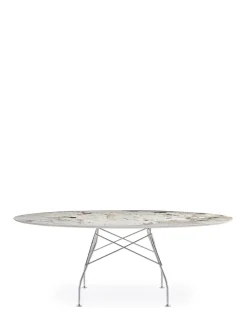 Hot Kartell Glossy marble oval NATURE TUNDRA