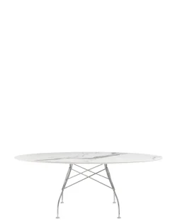 Kartell Glossy marble oval MARBRE BLANC