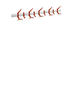 Hot Kartell Hanger 90 cm ROUGE-ORANGE