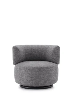 Clearance Kartell K-waiting swivel armchair texture BLEU CLAIR
