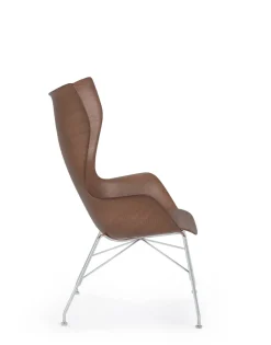 Hot Kartell K/wood basic veneer BOIS FONCÉ/CHROME
