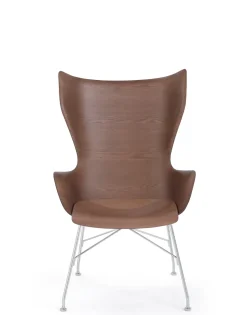 Online Kartell K/wood slatted ash BOIS FONCÉ/CHROME