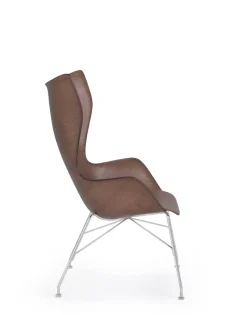 Online Kartell K/wood slatted ash BOIS FONCÉ/CHROME
