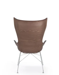 Online Kartell K/wood slatted ash BOIS FONCÉ/CHROME