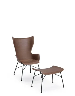 Clearance Kartell K/wood slatted ash BOIS FONCÉ - SLATTED ASH