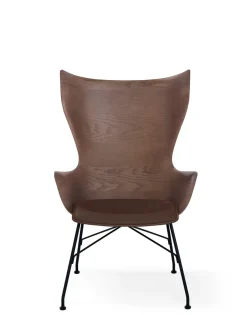 Online Kartell K/wood slatted ash/leather seat BOIS FONCÉ - SLATTED ASH/CUIR