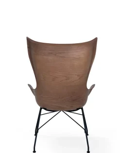 Online Kartell K/wood slatted ash/leather seat BOIS FONCÉ - SLATTED ASH/CUIR