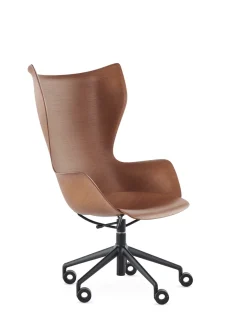 Clearance Kartell K-wood with wheels BOIS FONCÉ/NOIR