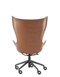 Clearance Kartell K-wood with wheels BOIS FONCÉ/NOIR