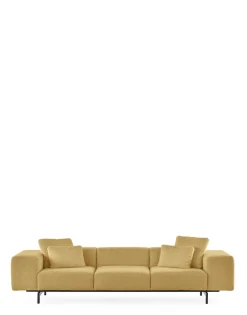 Kartell Largo trois places canapé curly JAUNE ACIDE