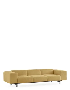 Kartell Largo trois places canapé curly JAUNE ACIDE