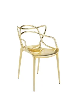 Discount Kartell Masters metal (2 chaises) DORÉ