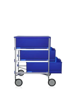 New Kartell Mobil 3 tiroirs avec roulettes BLEU COBALT