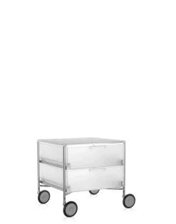 Sale Kartell Mobil 2 tiroirs avec roulettes GLACE