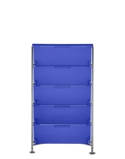 Sale Kartell Mobil 5 tiroirs sur pieds BLEU COBALT