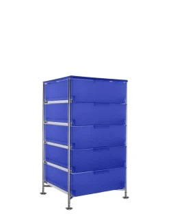 Sale Kartell Mobil 5 tiroirs sur pieds BLEU COBALT