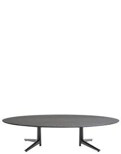Sale Kartell Multiplo low oval MARBRE NOIR