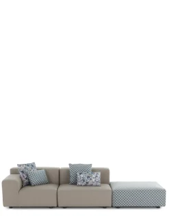 Outlet Kartell Plastics outdoor liberty 2 places + 1 pouf BEIGE