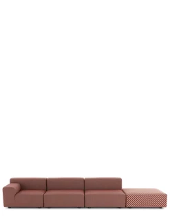 Clearance Kartell Plastics outdoor liberty 3 places + 1 pouf obi check ROUILLE